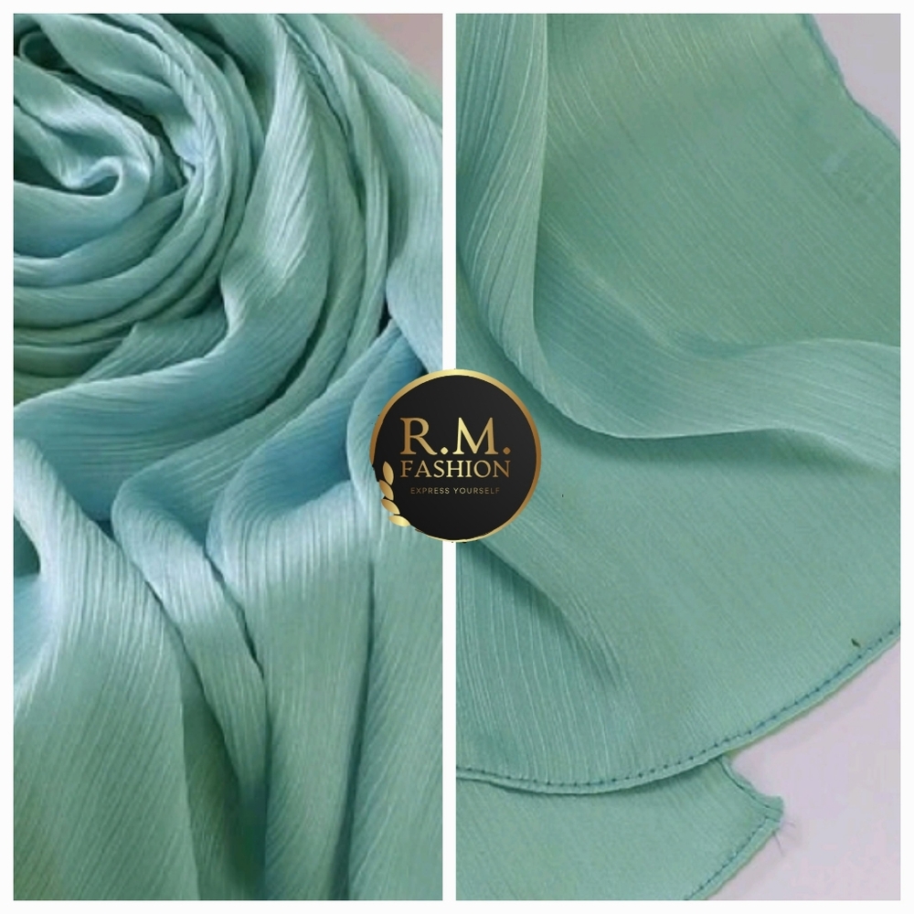 Crinkle Satin Silk Hijab Scarf / Shawl